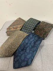Christian Dior dunhill シルクネクタイ 5本セット ペイズリー柄 ビジネス まとめ売り