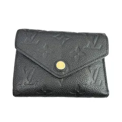 ルイヴィトン LOUIS VUITTON ポルトフォイユ ヴィクトリーヌ モノグラム アンプラント 三つ折り財布 M64060 黒 ブラック ブランド古着ベクトル 中古☆AA★▲■260122