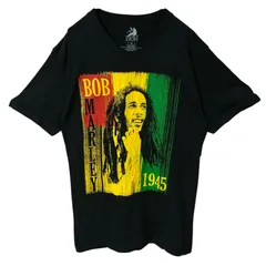 M ボブマーリー ビッグプリント 人物 レゲエ ダンス  ブラック 黒 Tシャツ レディース ユニセックス メンズ 古着 半袖 CHM