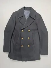 100 T.I for men ウール ダブル ピーコート ブラック