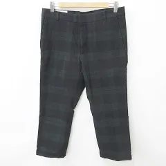 ユナイテッドアローズ BEAUTY&YOUTH ビューティーアンドユース パンツ カットオフ ストレート チェック ロールアップ 緑 黒 グリーン ブラック M