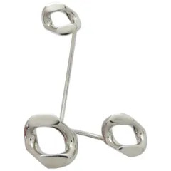 未使用品 バーバリー チェーンリンク メタル 約10~11号 シルバー リング 指輪 0481 BURBERRY