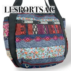 LESPORTSAC レスポートサック　スモールジェニー　ハンドバッグ　手提げバッグ　マルチカラー　ボーダー　美品　お出かけ　普段使い　日常使い　レディース　通勤　通学　おでかけ　おしゃれ　カバン　鞄