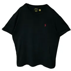 M ワンポイント ラルフローレン  シンプル ブラック 黒 Tシャツ レディース ユニセックス メンズ 古着 半袖 CHM
