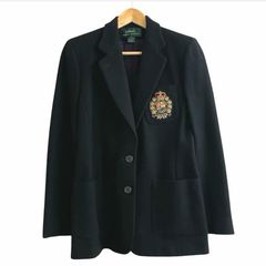 ポロラルフローレン RLワッペン 金ボタン 紺ブレザー ダブルジャケット