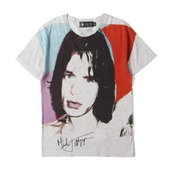 HYSTERIC GLAMOUR ヒステリックグラマー Tシャツ ヘザーグレー サイズ:S | Andy Warhol グラフィック Tシャツ | トップス カットソー 半袖 コラボ【メンズ】【中古】