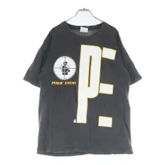 VINTAGE (ヴィンテージ) 80-90S VINTAGE PUBLIC ENEMY TARGET LOGO TEE HANES パブリックエナミー ターゲットロゴ クルーネック 半袖Tシャツ カットソー ブラック