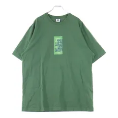THE BLACK EYE PATCH (ブラックアイパッチ) 取扱注意 ロゴプリント クルーネック コットン 半袖 Tシャツ カットソー グリーンのサムネイル