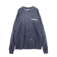 READY MADE (レディメイド) 24AW LS T DESTRUCTION VINTAGE加工 ディストラクション 両面プリント クルーネック 長袖Tシャツ カットソー チャコール RE-CO-BK-00-00-283のサムネイル