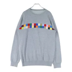 UNIFORM EXPERIMENT (ユニフォームエクスペリメント) 19SS COLOR CHART CREW NECK KNIT カラーチャート クルーネック ニット カーディガン グレー UE-190077のサムネイル