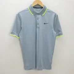 g■ナイキ/NIKE GOLF 半袖ポロシャツ/スポーツウェア【M】灰系/men's/47【中古】■