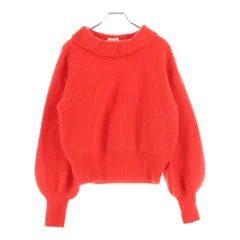 NO BRAND (ノーブランド) DEMYLEE (デミリー) ウール クルーネックニットセーター レディース オレンジ