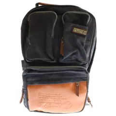 D.KELLY (ディーケリー) レザーパッチ 2WAY マルチポケット バックパック グレー/ブラウン