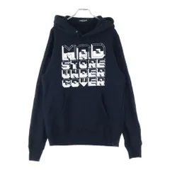 UNDERCOVER (アンダーカバー) ロゴプリント スウェット プルオーバーパーカー ブラック MUX9801