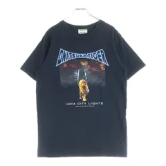 Onitsuka Tiger (オニツカタイガー) ×ANDREA POMPILIO アンドレア・ポンピリオ フロントタイガーデザイン ダメージ加工 クルーネック カットソー 半袖Tシャツ ブラック OKT125