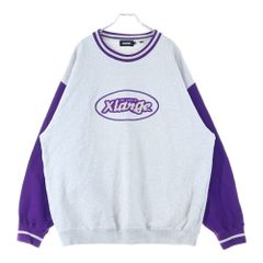 Xlarge ロゴ刺繍 スウェット グレー/パープル 新品未使用‼️ - メルカリ