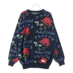 WACKO MARIA (ワコマリア) 22AW JACQUARD SWEATER 総柄 ジャガード ニットスウェット セーター ブラック 22FWE-WMK-KN01