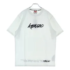KENZO (ケンゾー) ×FUTURA 2000' CLASSIC T-SHIRT フロントロゴデザイン クラシック クルーネック カットソー 半袖Tシャツ ホワイト FF65TS2524SG