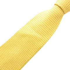 ブルガリ BVLGARI ネクタイ ワイドタイ 絹 シルク 総柄 イエロー /UO ■GY43