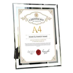 【在庫処分】置き専用 ギフト 写真スタンド 賞状 写真立て おしゃれ ガラス a4 フォトフレーム