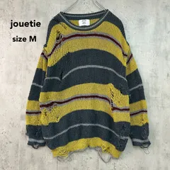 jouetie ジュエティ マルチWAYダメージニット サマーニット イエロー グレー系  100% ポリエステル クルーネック 082512601001-03 クラッシュ 加工 ボロ ニット プルオーバー ストリート Mサイズ ★ ■◆のサムネイル