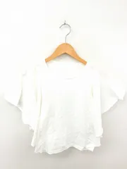 アクアガール aquagirl カットソー Tシャツ 丸首 無地 シンプル ハンカチーフスリーブ 半袖 アイボリー 白 /TT35のサムネイル