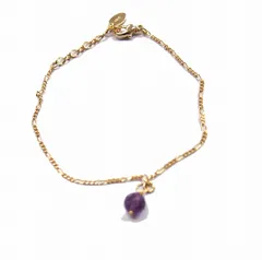 ジルスチュアート JILL STUART ブレスレット アメジスト アクセサリー チェーン ゴールド色 /FT1のサムネイル