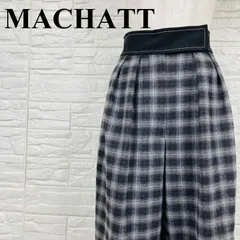 MACHATT マチャット チェック柄ワイドパンツ グレー 黒 36 0224Kのサムネイル