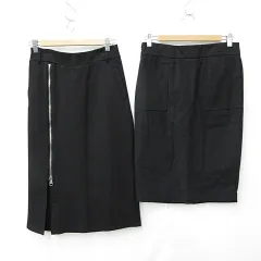 ザラ ベーシック ZARA BASIC MI-AI スカート 2枚セット タイトスカート ひざ丈 ロング 黒 ブラック M