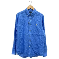POLO RALPH LAUREN (ポロラルフローレン) CUSTOM FIT リネンシャツ ブルー L