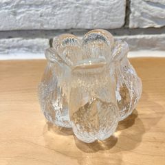 北欧ヴィンテージ Holmegaard Water Lily 花型ガラスキャンドル