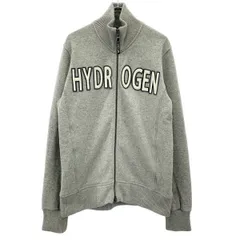 HYDROGEN ハイドロゲン ロゴワッペンジップアップニットブルゾン  グレー Lのサムネイル