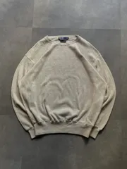 Polo by Ralph Lauren ラルフローレン XL コットンニット クルーネック ライトベージュ
