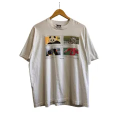 90s USA製 シングルステッチ SCREEN STARS BEST 企業TEE  "animal TEE"  パンダ トラ ペンギンフラミンゴ 白 white SIZE XL NO.T257のサムネイル