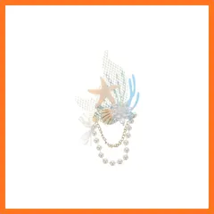 【新品】 LEDMOMO ヒトデ形 ヘアピン パール＆ラインストーン インレイ ヘアクリップ レディース 髪留め 16×13Cm 結婚式 パーティー 海モチーフ アクセサリー 1