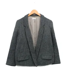 ジャーナルスタンダードレサージュ journal standard L'essage テーラードジャケット ブレザー ウール ヘリンボーン柄 38 ブラック 黒 /KT33