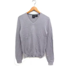 アルマーニエクスチェンジ A/X ARMANI EXCHANGE 国内正規品 Vネック ニット セーター 長袖 柄 コットン 綿 XS グレー 灰 /FT40