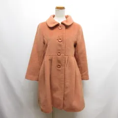 レトロガール RETRO GIRL フェイクファー ステンカラー コート M オレンジ 裏地付きのサムネイル