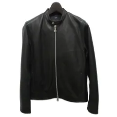 シップス SHIPS 美品 シングルライダースジャケット レザージャケット シープスキン 羊革 ショート丈 短丈 S 黒 ブラック 114-34-0037 