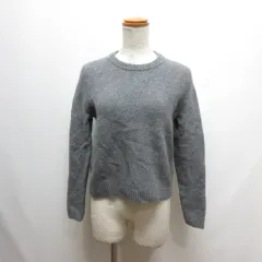 ザラ ZARA ウール100％ クルーネック ニット セーター M グレー