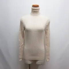ユニクロ UNIQLO U エクストラファイン メリノ リブ タートルネック ニット セーター M ナチュラル ユニクロユー