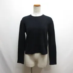 ユニクロ UNIQLO ミニケーブル クルーネック セーター S ネイビー