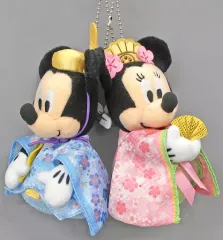 【中古】ぬいぐるみ ミッキーマウス＆ミニーマウス(ひなまつり2019) ぬいぐるみバッジセット 「ディズニー」 東京ディズニーリゾート限定