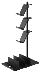 山崎実業(Yamazaki) 仕切りが動く ゲーム機＆コントローラースタンド ブラック W15×D21×H40.8cm スマート smart 置いたまま充電 高さと向きを調節可能 ゲーム機スタンド 1687