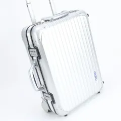 美品 リモワ 2輪 アルミニウム スーツケース キャリーケース バッグ 出張 旅行 トランク シルバー 紳士 メンズ REM DQ17-2【中古】のサムネイル