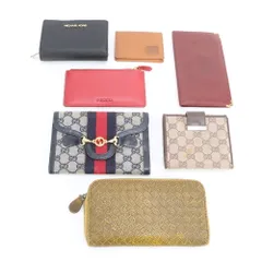 まとめ 7点 セット グッチ プラダ カルティエ ボッテガヴェネタ など レザー 長財布 二つ折り メンズ レディース EWM DQ28-6【中古】