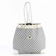 ヴィンテージ オールド グッチ GG スプリーム レザー トート バッグ 肩掛け ショルダー ハンド ネイビー A4 レディース RWE DQ18-6【中古】