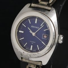 SEIKO 2118-0410 青文字盤 手巻き レディース腕時計 稼働品 - メルカリ