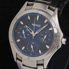SEIKO WIRED VK63-K013 クロノグラフ 青文字盤 電池新品 - メルカリ