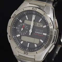 カシオ ウェーブセプター WVA-M650 タフソーラー 黒文字盤 アナデジ メンズ腕時計 KRH 2000000 NSK